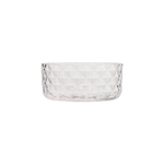 SC Hospitality Zafferano Mixology clear glass bowl with geometric textured pattern for professional bar service