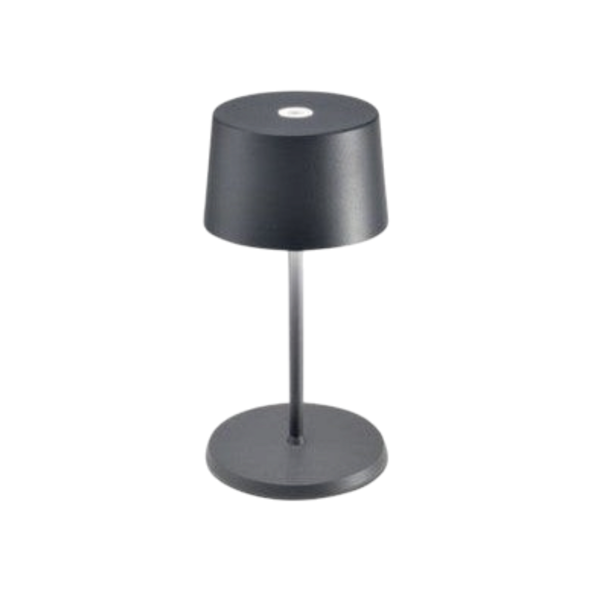 SC Hospitality Olivia Mini cordless table lamp in dark grey with a compact, minimalist design and touch control.