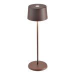 SC Hospitality Olivia Pro cordless table lamp in a corten finish with a sleek, modern design for indoor or outdoor use.