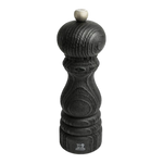 SC Hospitality Peugeot Paris Raw 18cm black beechwood pepper mill with a tactile matte finish and silver knob