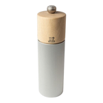 SC Hospitality Peugeot Line 18cm salt mill featuring a ribbed aluminium body and natural wood top.