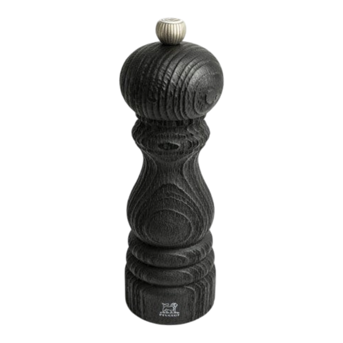 SC Hospitality Peugeot Paris Raw 18cm salt mill in black matte beechwood with a textured organic finish