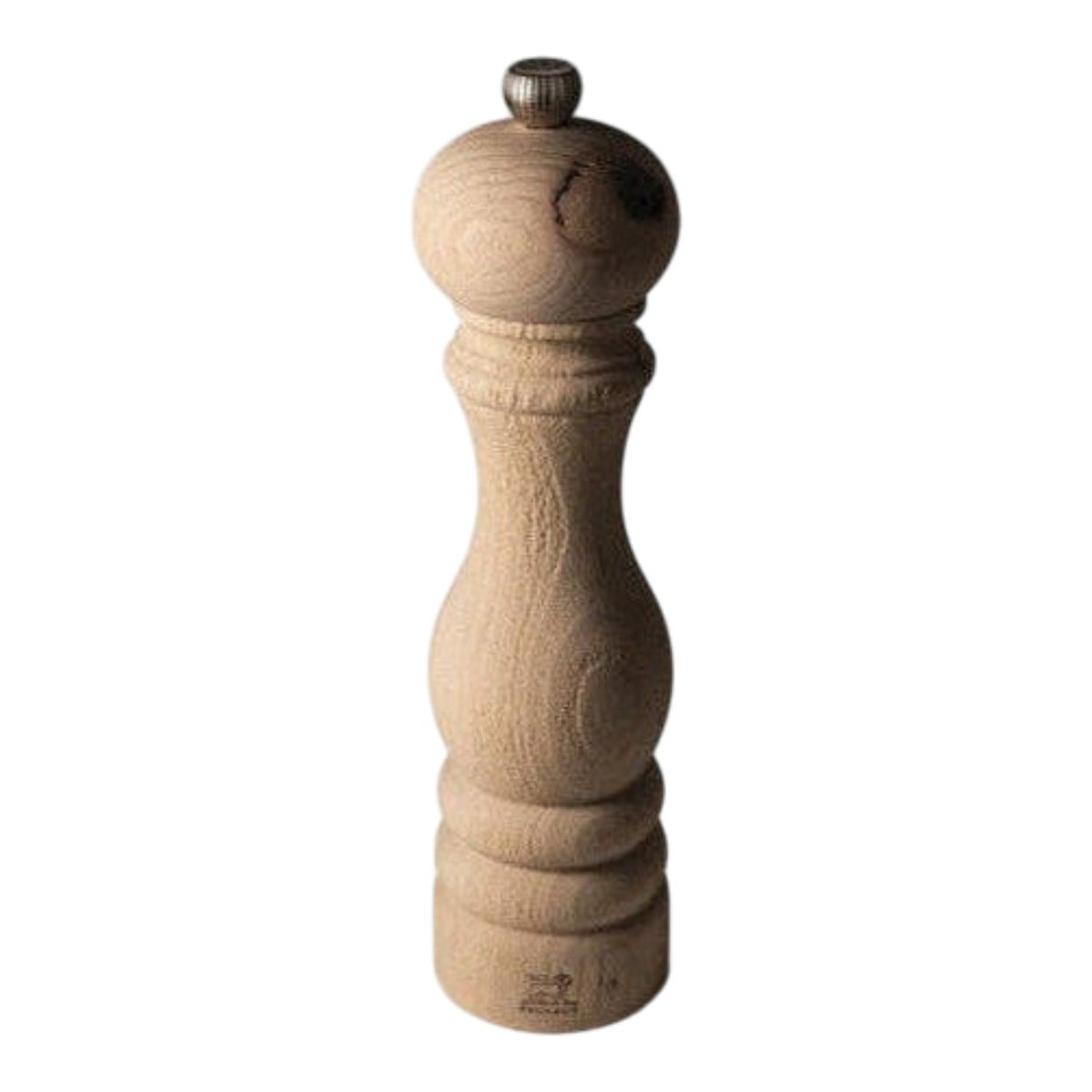 SC Hospitality Peugeot Paris Raw 22cm salt mill in natural beechwood with a matte finish and metallic top knob