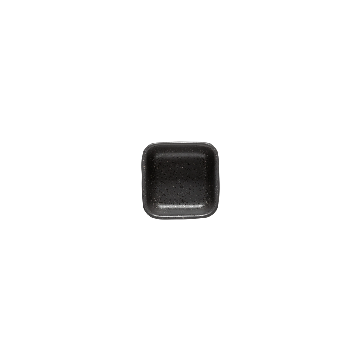 SC Hospitality Roda square stoneware bowl in ardosia charcoal matte finish with a textured stone-like surface