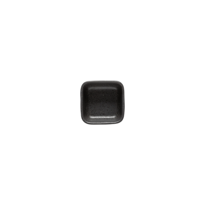 SC Hospitality Roda square stoneware bowl in ardosia charcoal matte finish with a textured stone-like surface