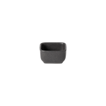 SC Hospitality Roda square stoneware bowl in charcoal ardosia with a matte, textured finish and 9cm size.