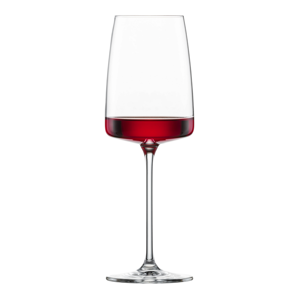 SC Hospitality Sensa Light and Fresh crystal wine glass with a sleek modern bowl filled with red wine