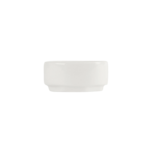 SC Hospitality Steelite Taste white ceramic 6.5cm dip bowl with a contemporary, durable design for professional use.