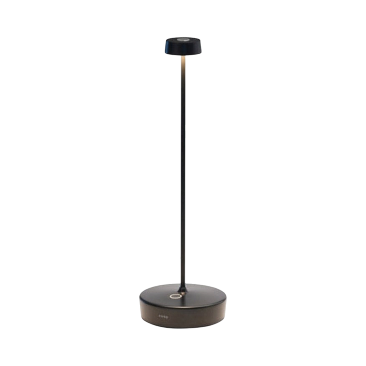 SC Hospitality Swap black cordless rechargeable LED table lamp with a minimalist 29cm tall design.