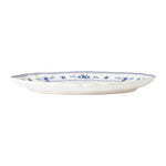 SC Hospitality Costa Nova Vila oval platter in white stoneware with blue floral motifs and fine decorative detailing.