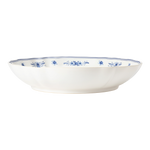 SC Hospitality Vila 34cm stoneware serving bowl in white with blue floral motifs and scalloped edges