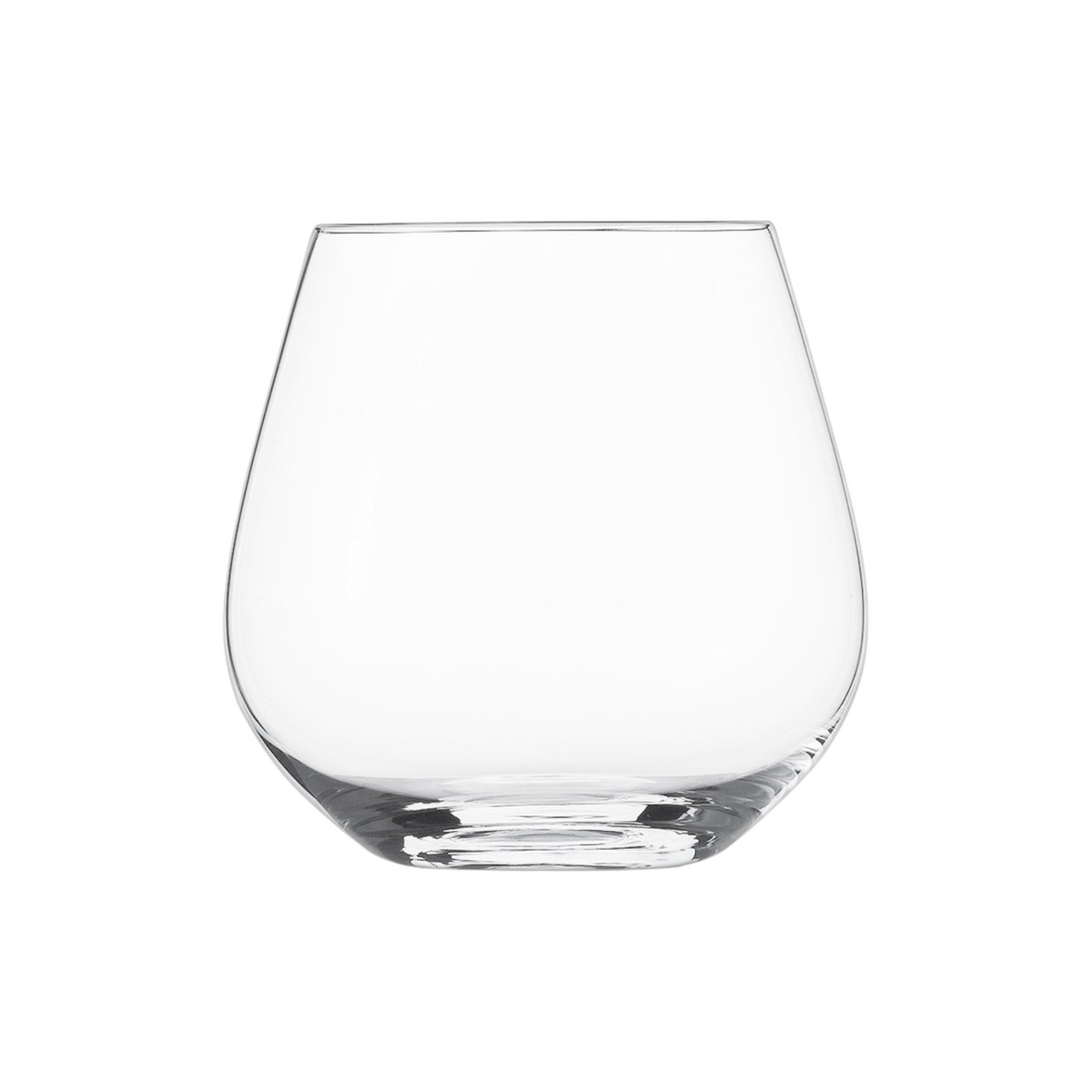 SC Hospitality Vina stemless burgundy glass made from durable Tritan crystal with a wide, rounded bowl shape.