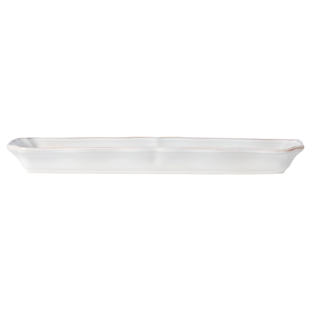 SC Hospitality Alentejo white rectangular ceramic serving tray with rustic edges