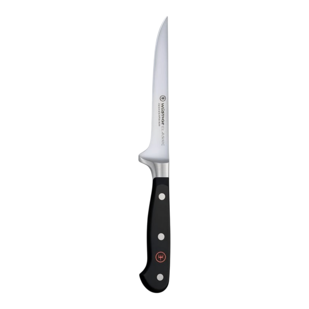 SC Hospitality WÜSTHOF Classic 14cm boning knife with a sharp stainless steel blade and triple-riveted black handle.