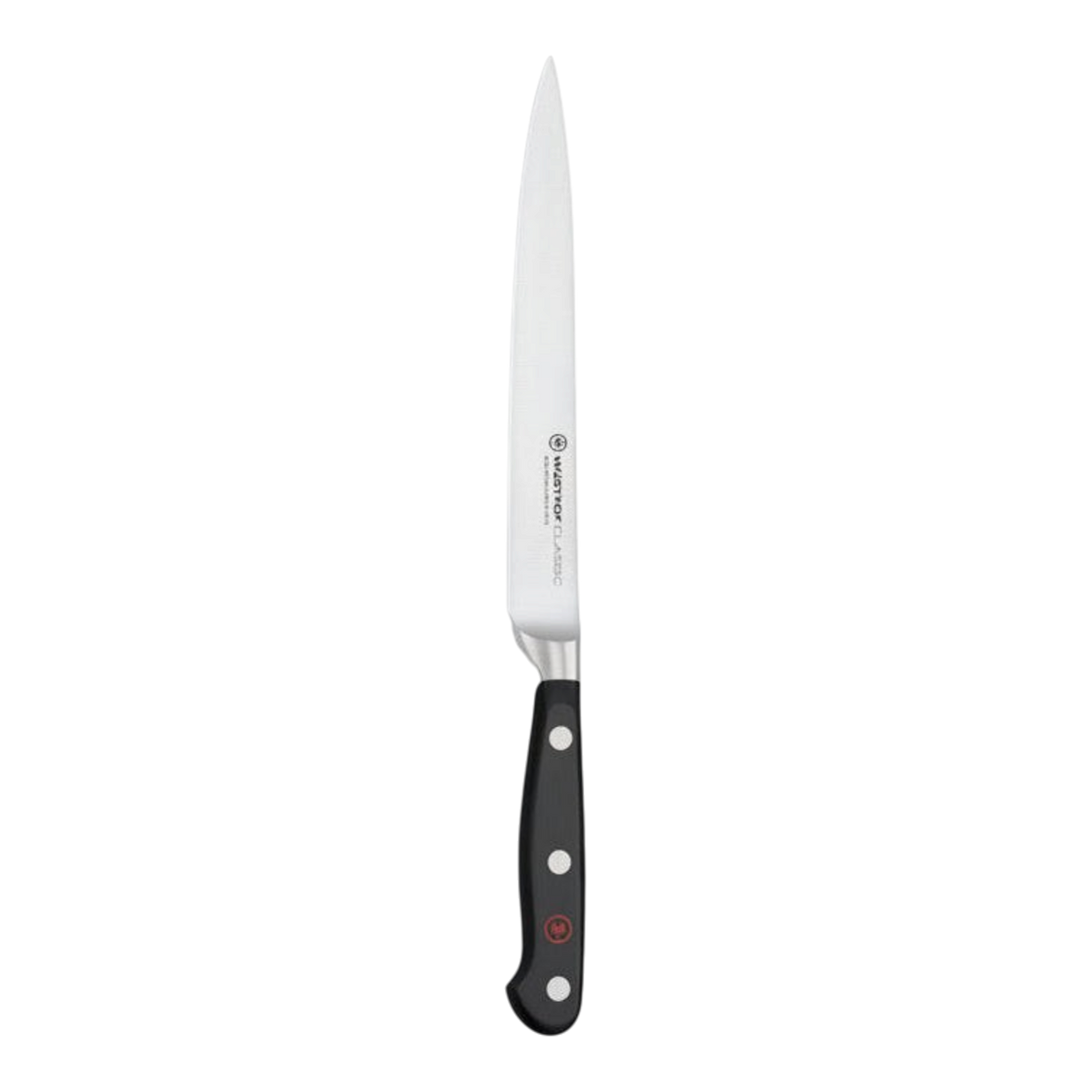 SC Hospitality WÜSTHOF Classic 16cm fish fillet knife with a sharp stainless steel blade and triple-riveted handle.