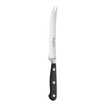 SC Hospitality WÜSTHOF Classic 14cm tomato knife with a serrated stainless steel blade and triple-riveted black handle.