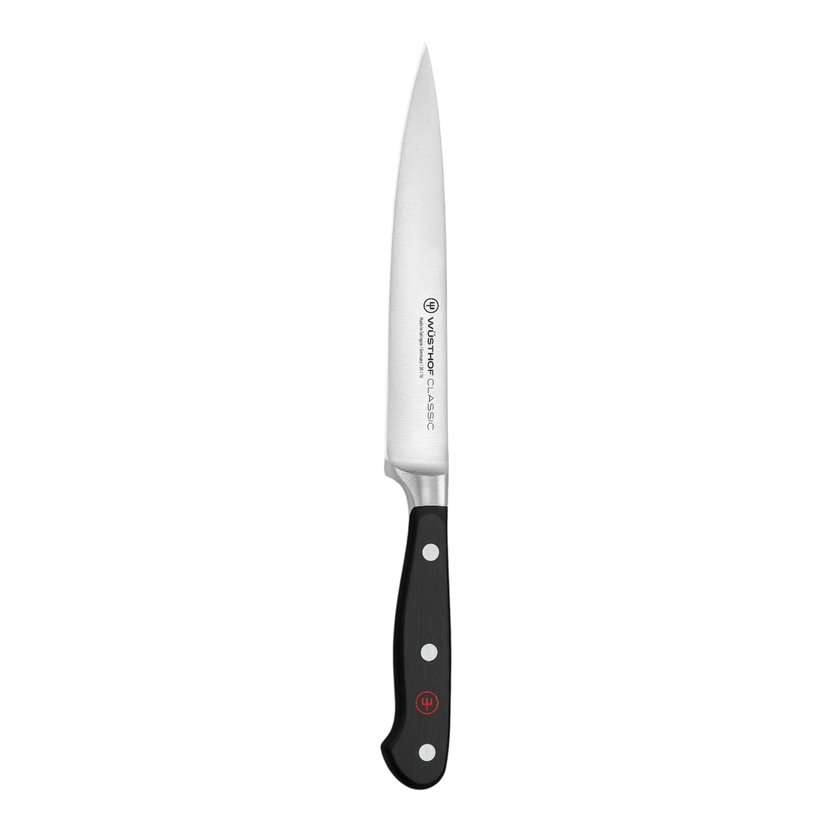 SC Hospitality WÜSTHOF Classic 16cm utility knife with a high-carbon stainless steel blade and triple-riveted handle.