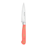 SC Hospitality Wüsthof 9cm paring knife with a coral peach synthetic handle and stainless steel blade