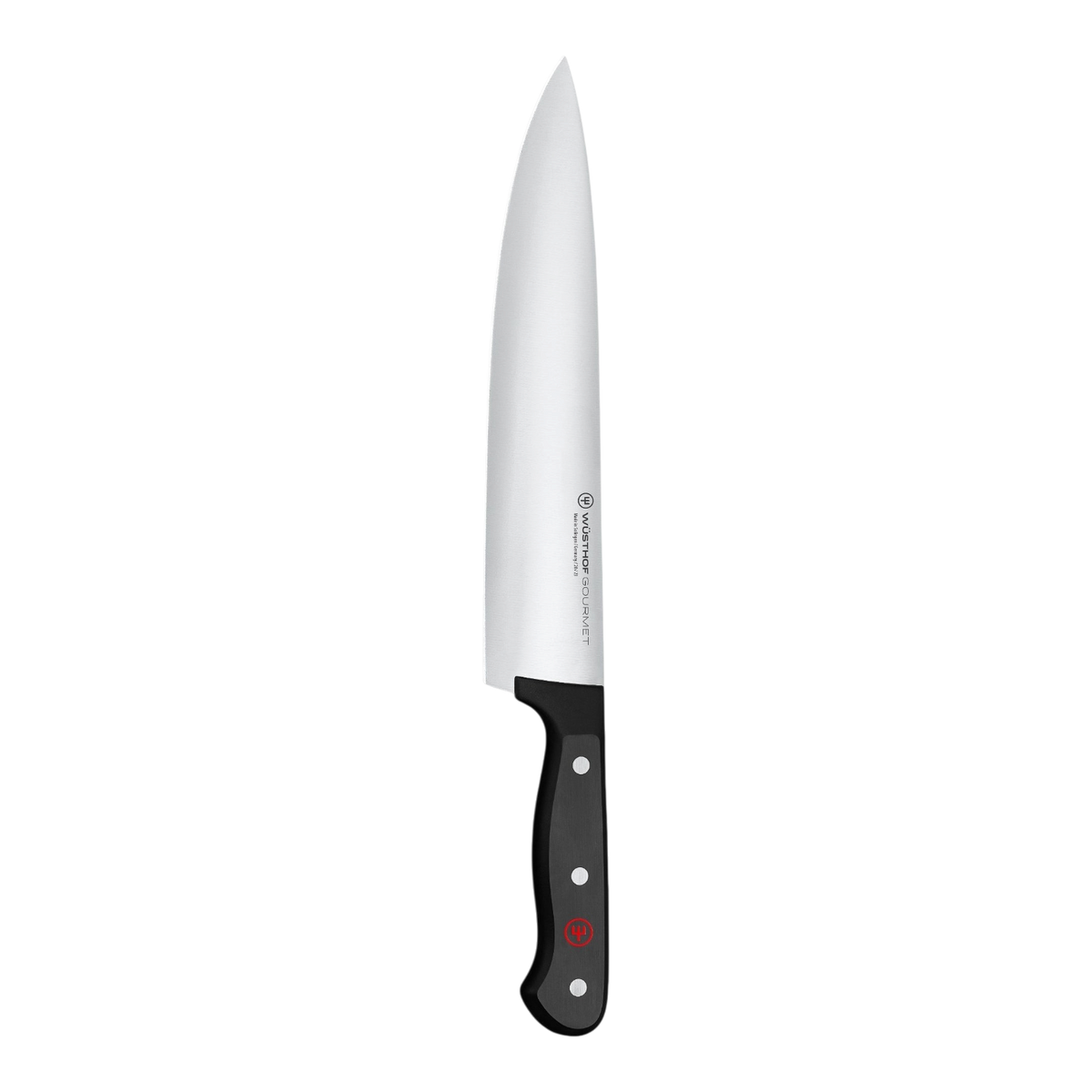 SC Hospitality WÜSTHOF Gourmet 23cm cooks knife with high-carbon stainless steel blade and triple-riveted handle.