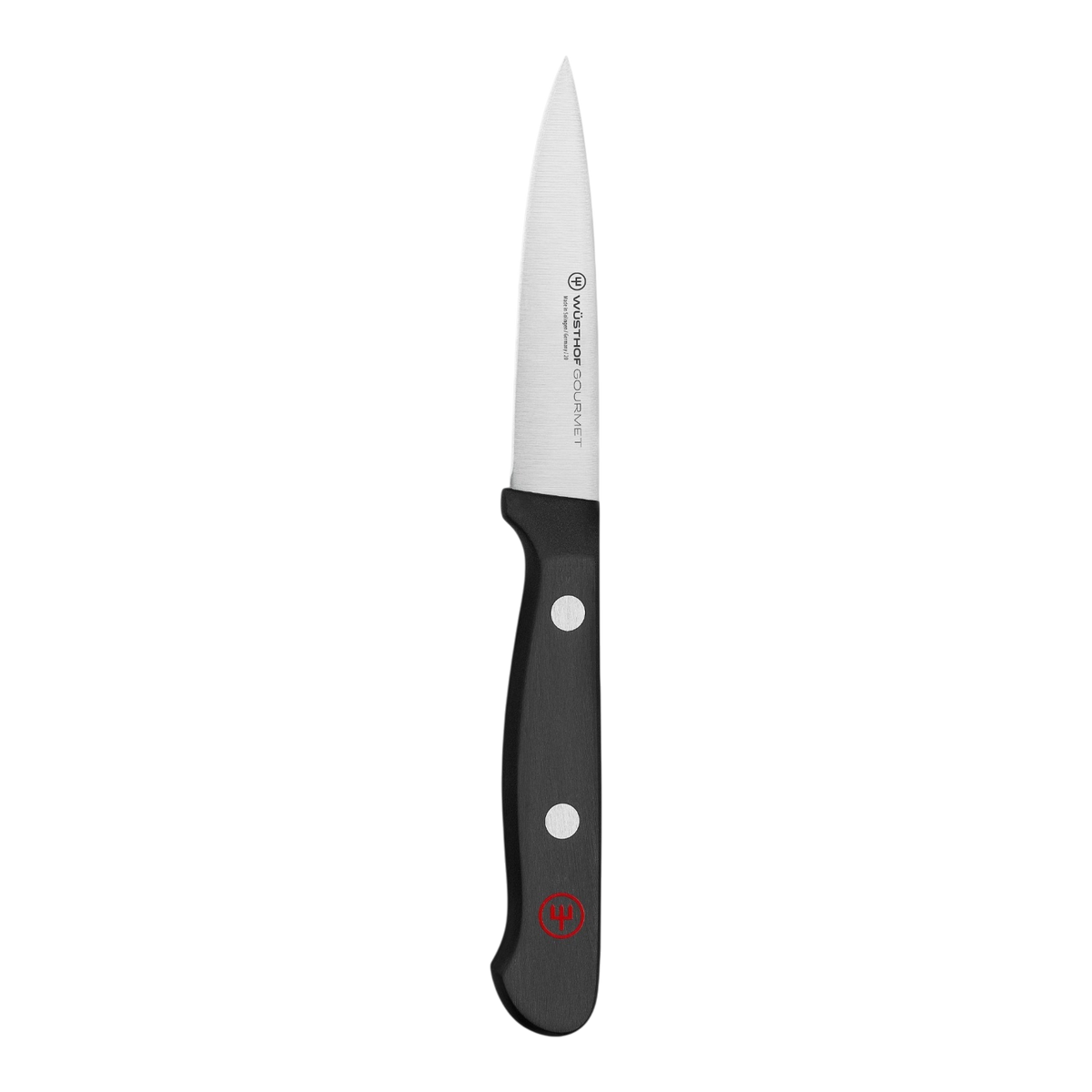 SC Hospitality WÜSTHOF Gourmet 8cm paring knife with a high-carbon stainless steel blade and black triple-riveted handle