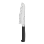 SC Hospitality WÜSTHOF Partner 17cm Santoku knife with a stainless steel granton blade and black ergonomic handle