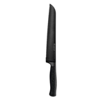 SC Hospitality WÜSTHOF Performer 23cm bread knife with a black DLC coated serrated blade and textured hexagon handle.