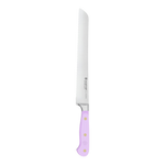 SC Hospitality Wüsthof 23cm double serrated bread knife with a purple yam synthetic handle and stainless steel blade.
