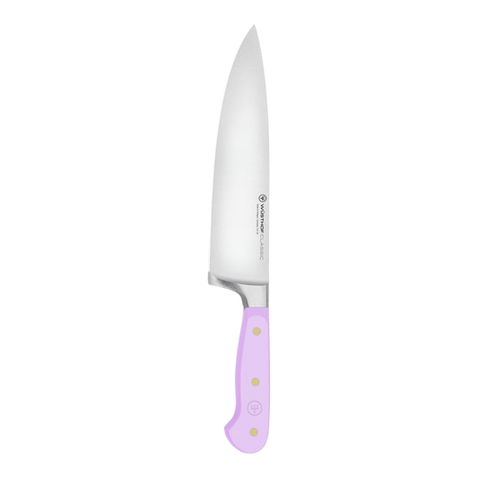 SC Hospitality Wüsthof 20cm cooks knife with a purple yam synthetic handle and high-carbon stainless steel blade.