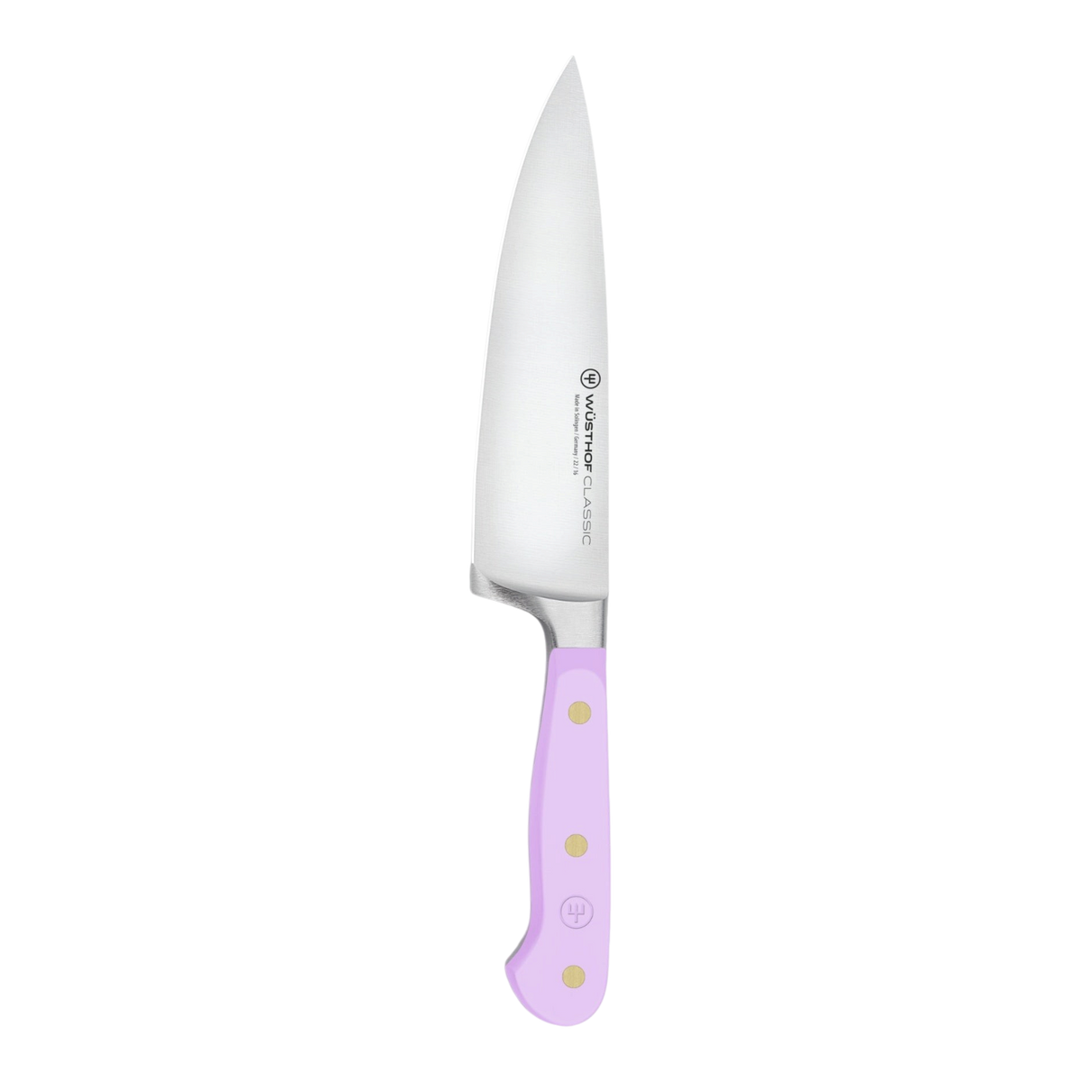 SC Hospitality Wüsthof 16cm cooks knife with a purple yam synthetic handle and high-carbon stainless steel blade.