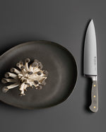 SC Hospitality Wüsthof 20cm cooks knife in velvet oyster with stainless steel blade and ergonomic synthetic handle.