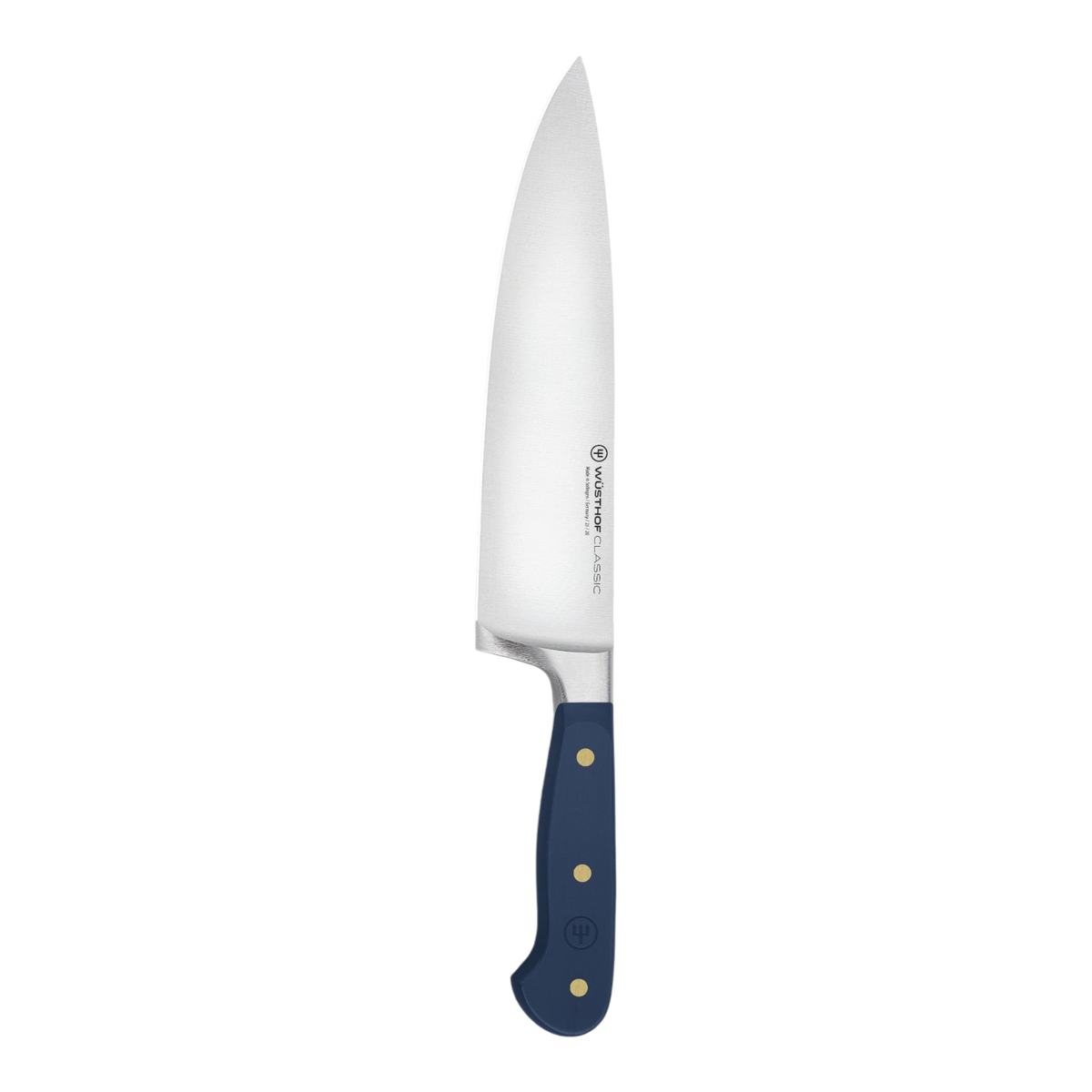 SC Hospitality Wüsthof 20cm cooks knife with a stainless steel blade and ergonomic wild blueberry synthetic handle.