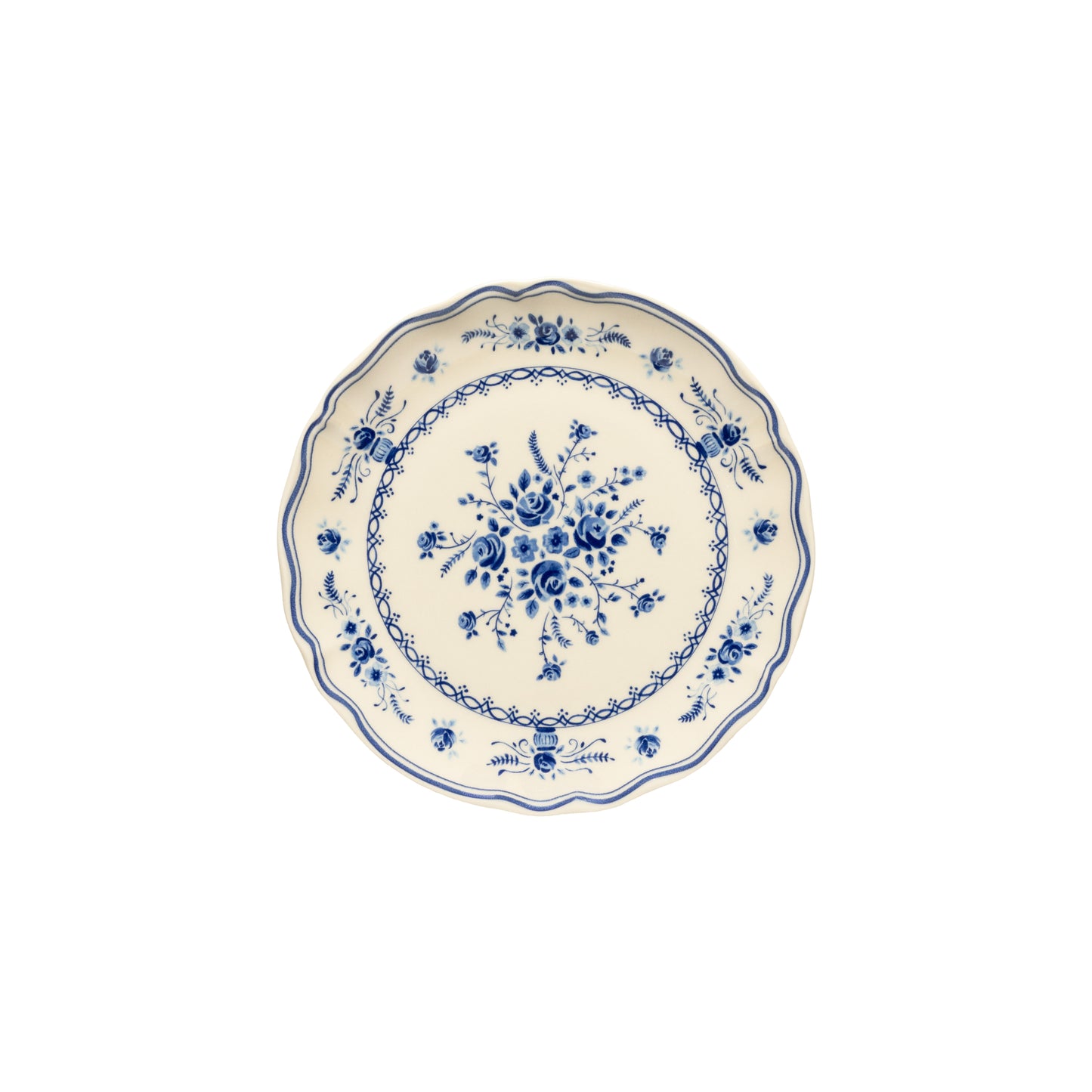 Vila Salad Plate 21cm - Beige/Blue