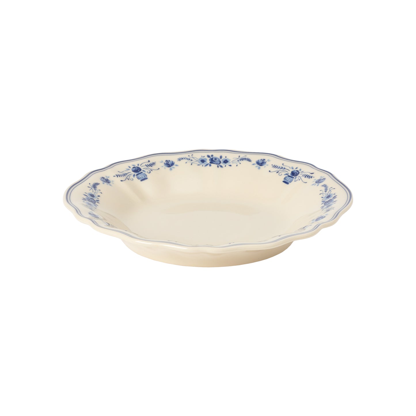 Vila Soup/Pasta Plate 25cm - Beige/Blue