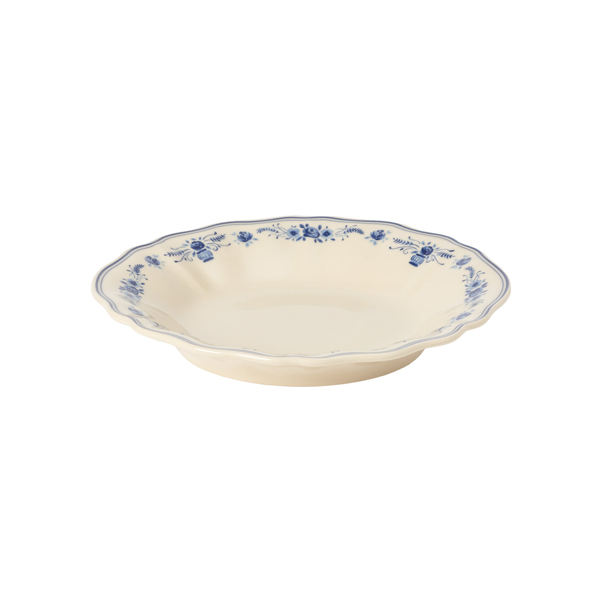 Vila Soup/Pasta Plate 25cm - Beige/Blue