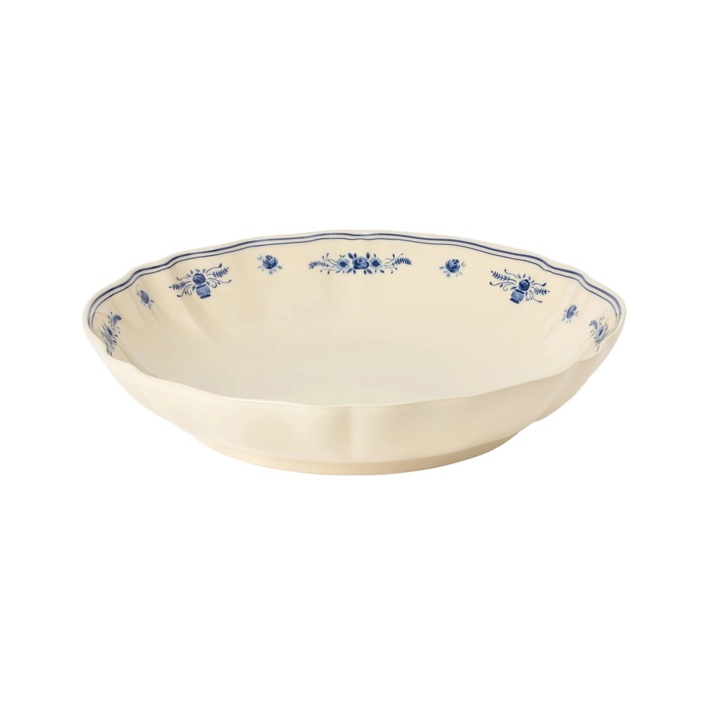 Vila Serving Bowl 34cm - Beige/Blue
